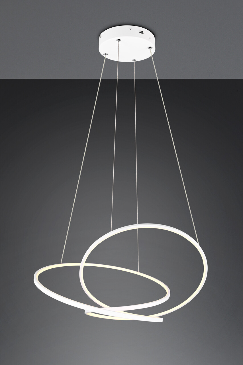 Lustra Darvin, TRIO, 84x66x150 cm, 52W, 1x SMD, metal, alb mat - imagine 5